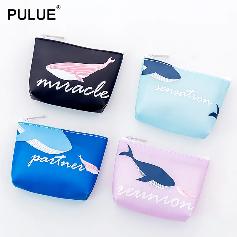 

Cartoon Whale Coin Purses Unisex Small Wallet Credit Card Holder Key Money Bags Zipper Purse Key Pouch Kids Children Kawaii Gift