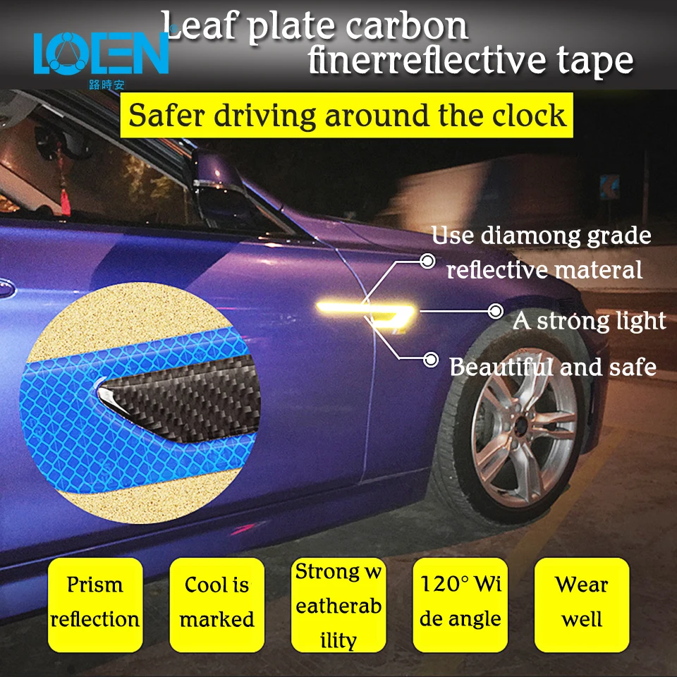 2 шт./компл. предупреждающая Клейкая Лента Светоотражающая наклейка на дверь