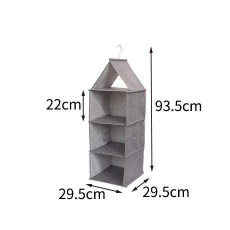 3 Layer Gray Шкаф, висячая сумка для хранения, межслойный ящик, Тип вешалки для одежды, держатель, портативный органайзер, подвесной органайзер для шкафа - Цвет: 3 Layer Gray