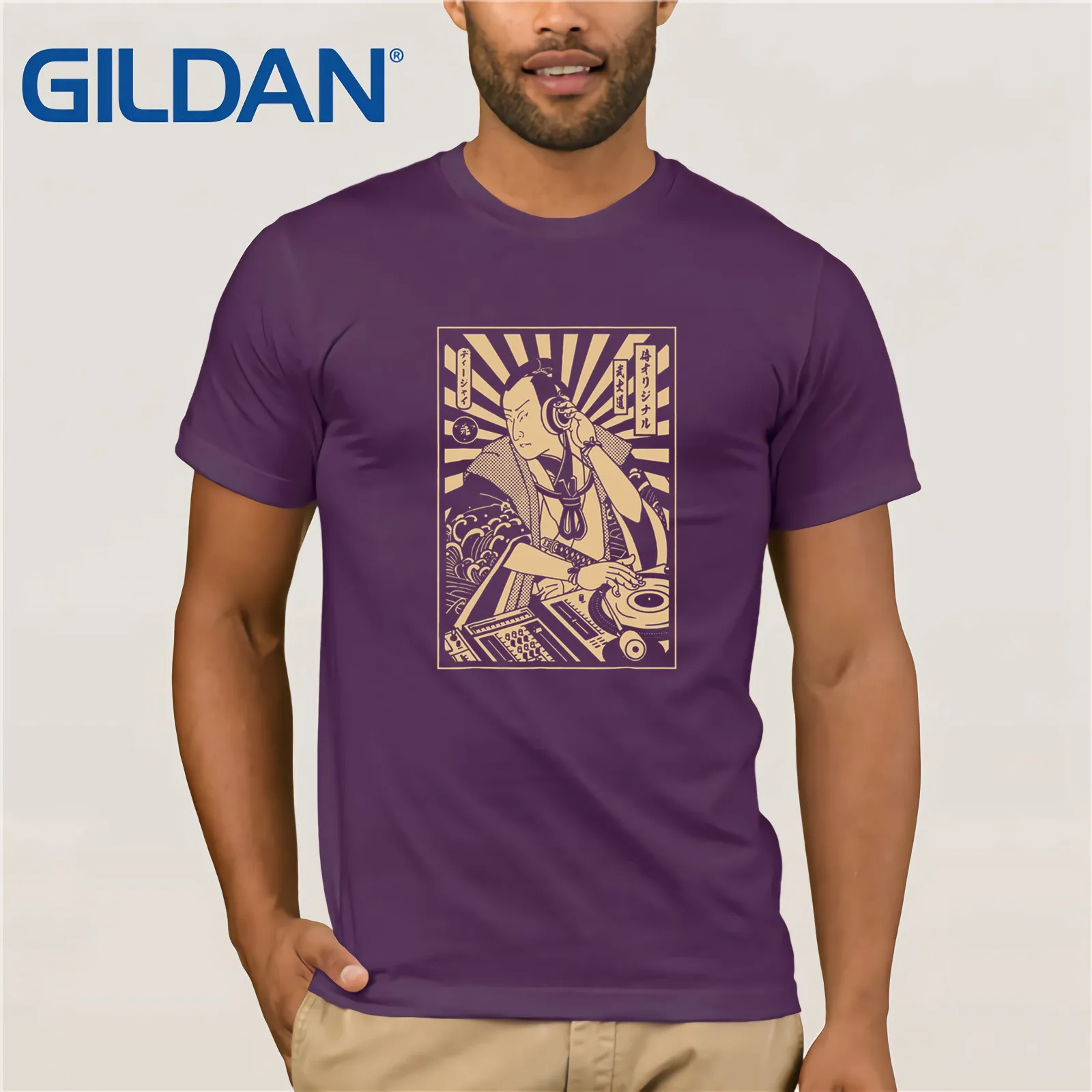 Dj Samurai T Shirt Fashion Disco Japanese Gift 2021 Summer Men's Short Sleeve T-Shirt | Мужская одежда