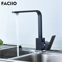 faciio adjustable water faucet kitchen mixer blackened color basin faucets kitchen sink accessories taps 360 degree grifo cocina