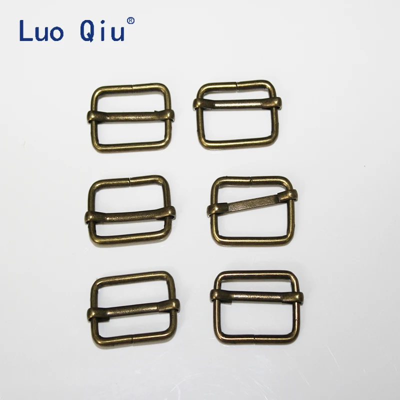 Luo Qiu 300 шт./лот 25 мм 1 дюйм бронзовая тесьма Регулируемая пряжка подтяжки пряжки