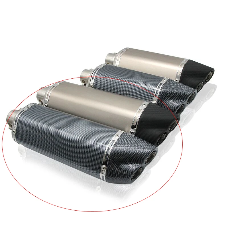 ZS Racing 51mm Universal Motorcycle Modified Exhaust Muffle Pipe Scooter GY6 CBR CBR125 CBR250 CB400 CB600 YZF FZ400 Z750 YZF600 |
