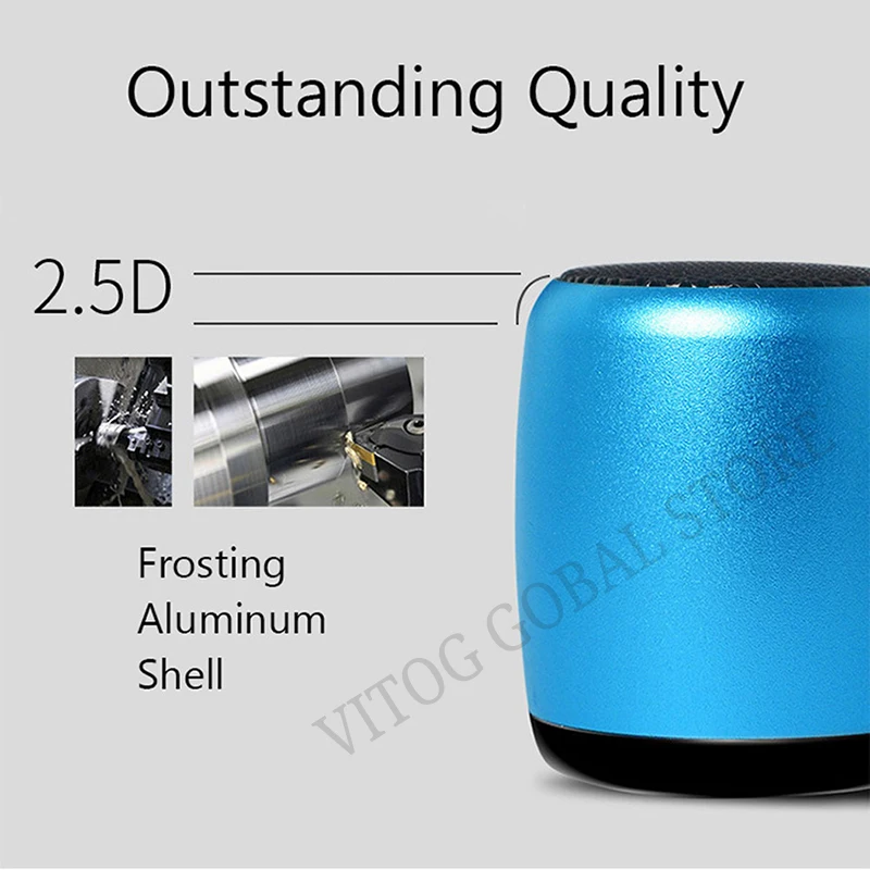 Bluetooth Колонка 3 Вт металлическая портативная цветная стерео система громкой