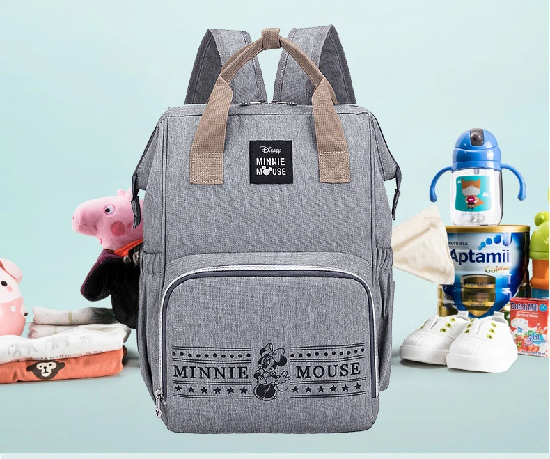 Disney новая сумка для мам, сумка для подгузников, сумка для мам, USB бутылка с подогревом, сумка на плечо, большая емкость, сумка для подгузников, рюкзак для беременных женщин, рюкзак для путешествий