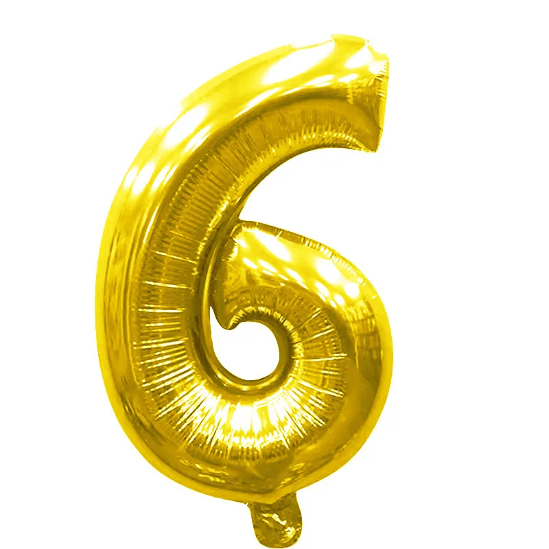 Gold 6 Воздушные шары для дня рождения 40 дюймов розовое золото Количество воздушных шариков воздушные шарики цифры шары для дня рождения воздушный шар из фольги украшения для взрослых детей - Цвет: Gold 6