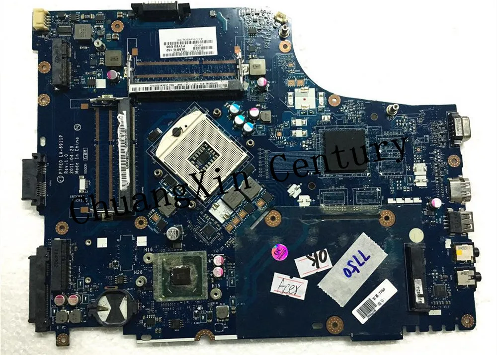Для P7YE0 LA-6911P материнская плата для ноутбука Acer Aspire 7750 7750Z Intel hm65 DDR3 MBRN802001 MB.RN802.001 |