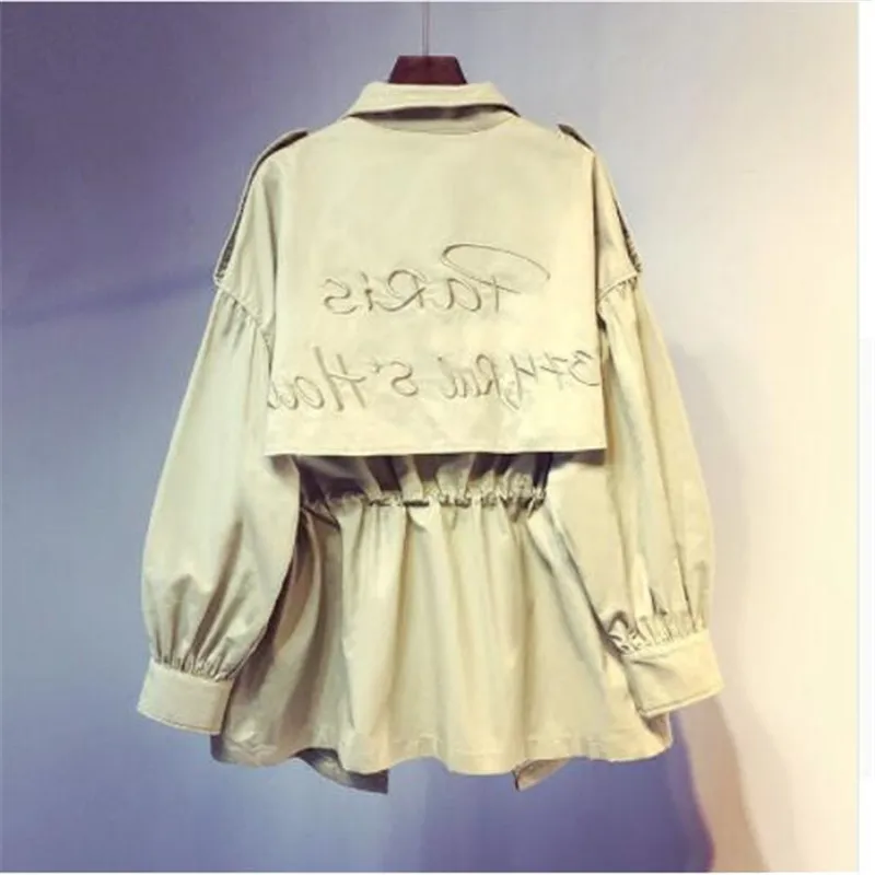 Тренчкот женский средней длины в британском стиле повседневная верхняя одежда