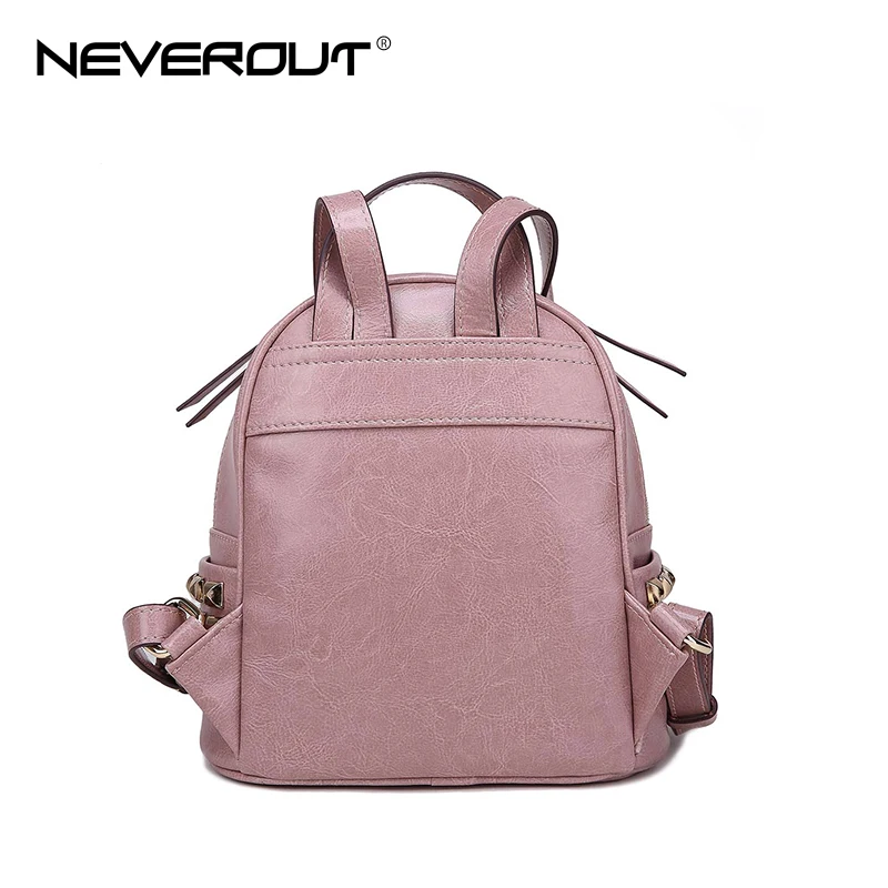 NEVEROUT новинка известный бренд Раздельный кожаный рюкзак Женские винтажные