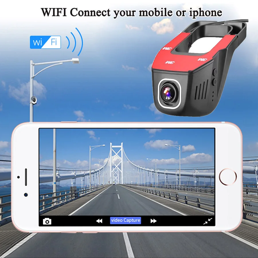 QUIDUX Скрытая WI FI Видеорегистраторы для автомобилей Камера видео Регистраторы
