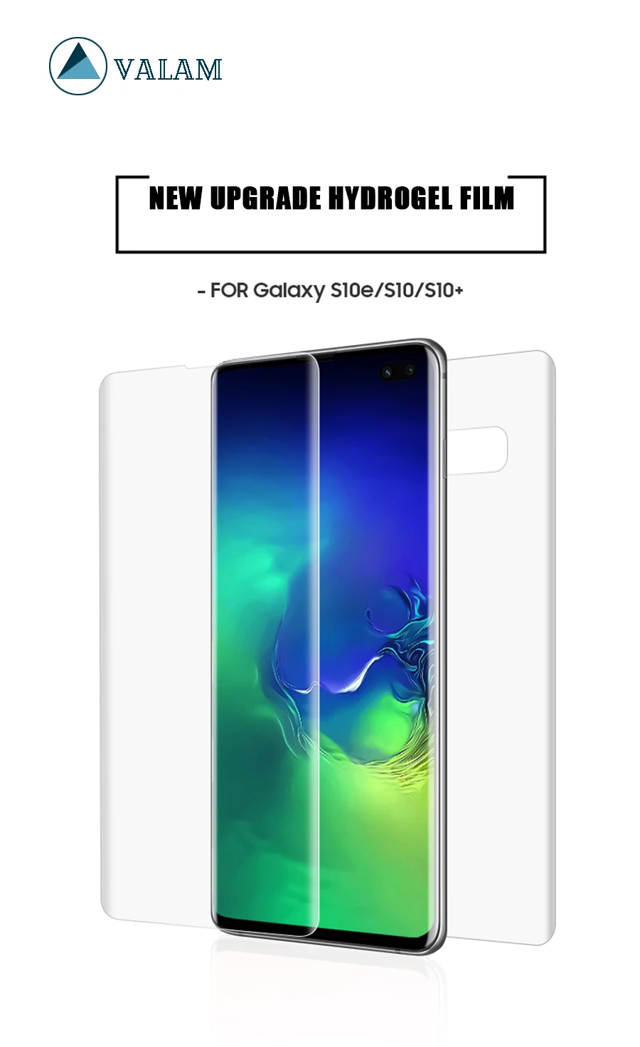VALAM высокотехнологичных полное покрытие Экран протектор для SamsungS7 S6edge S8 S9 S10 плюс полное покрытие назад пленка для Note8 Note9 задняя крышка