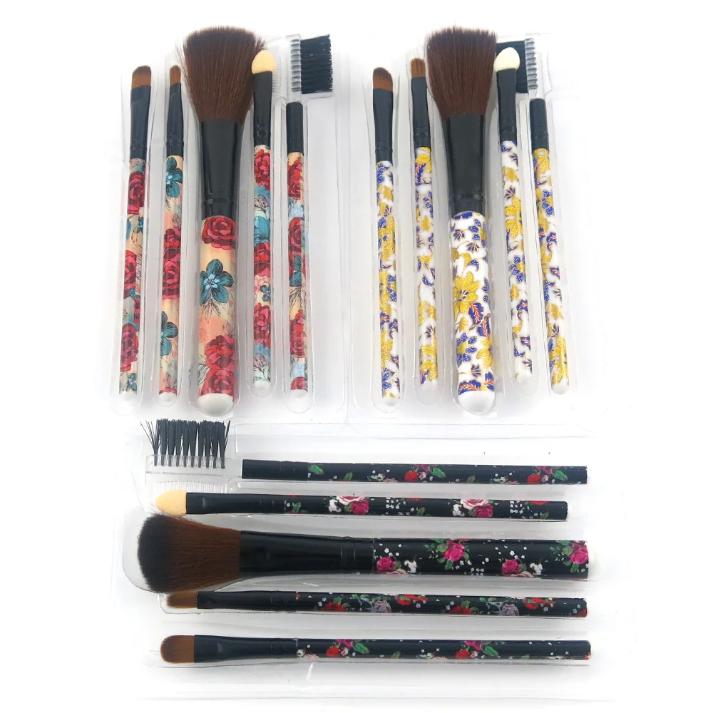 5 шт./лот кисти для макияжа с цветочным принтом тональный консилер румяна набор