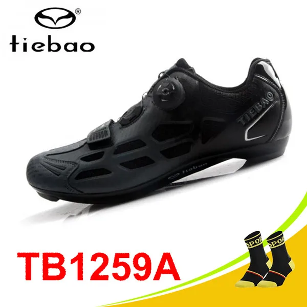 Socks with 1259A B Tiebao обувь для шоссейного велосипеда sapatilha ciclismo pedales bicicleta самозакрывающаяся спортивная обувь для велоспорта дышащие кроссовки суперзвезды - Цвет: Socks with 1259A B