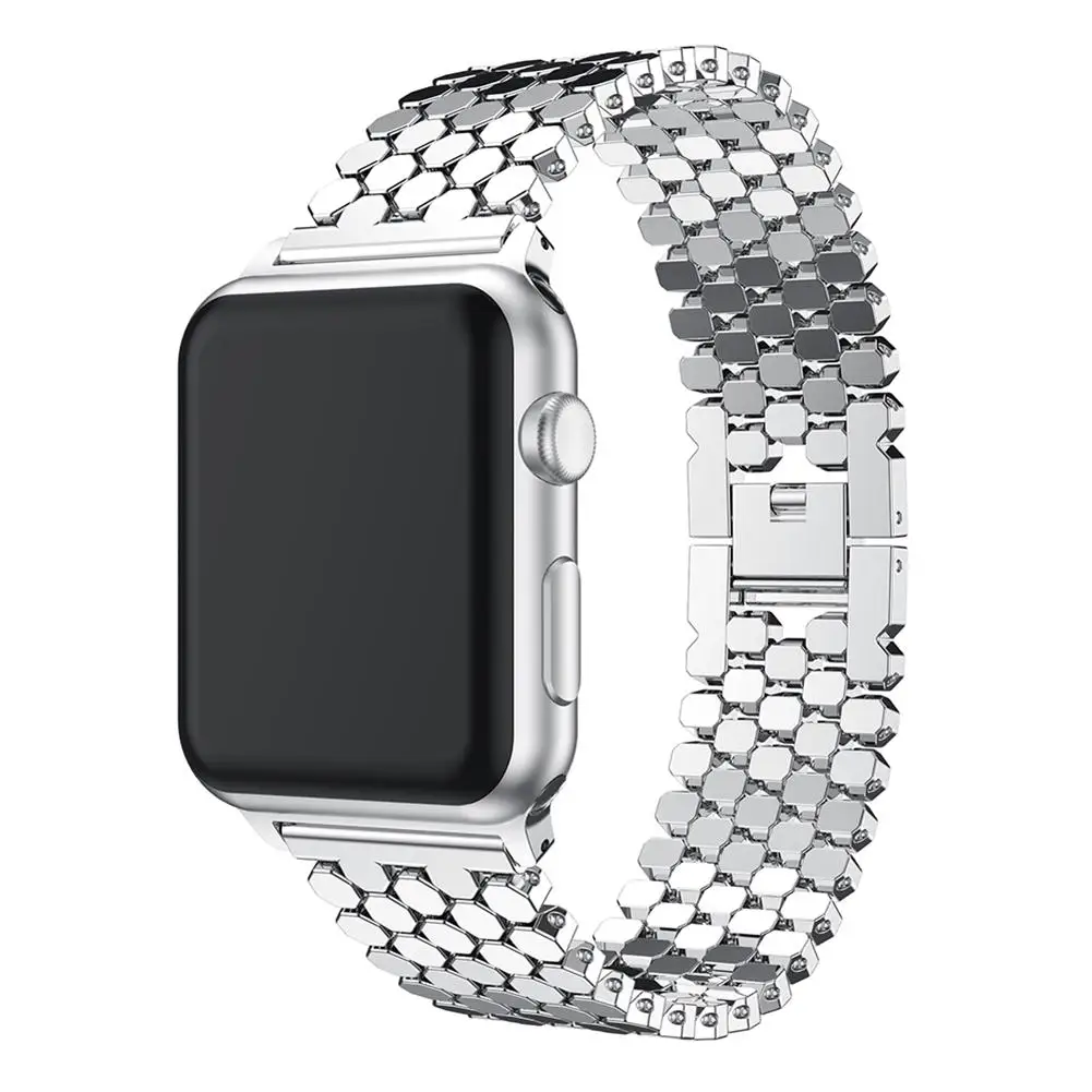 Металлические ремешки для умных часов Apple Watch из нержавеющей стали ремешок iWatch