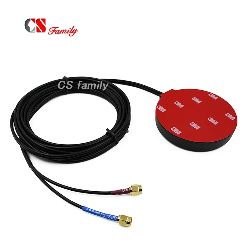 Комбинированная антенна M2M IOT LTE GPS сеть 4G GLONASS внешняя с sma male кабель 3m CAT 11/GPS 2 в 1