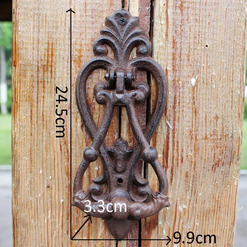 Античный деревенский дизайн Fleur De Lis домашний садовый декор чугунная дверная ручка