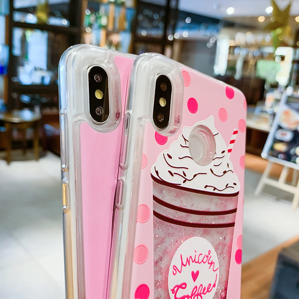 Жидкий чехол для Xiaomi mi 8 Red Note 5 7 Pro 4X Блестящий песок Силиконовый ТПУ 6X S2 5A 4A 4 |