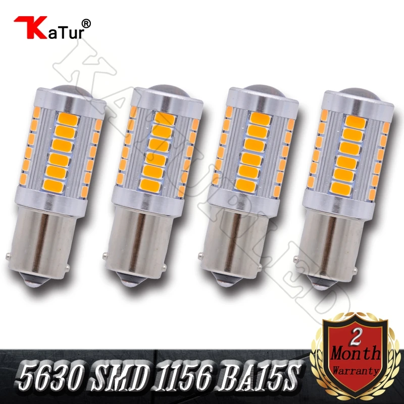 4 шт. 5630 SMD 1156 BA15S P21W Свет автомобиля 33 светодиодные лампы RV Camper углу стоп Парковка