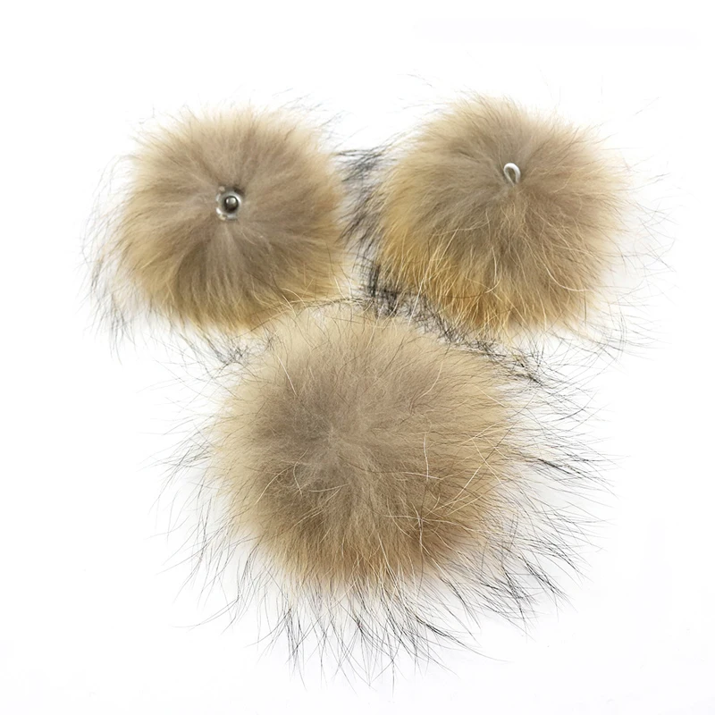 6 шт. в партии сделай сам лучший настоящий пушистый помпон из норкового меха