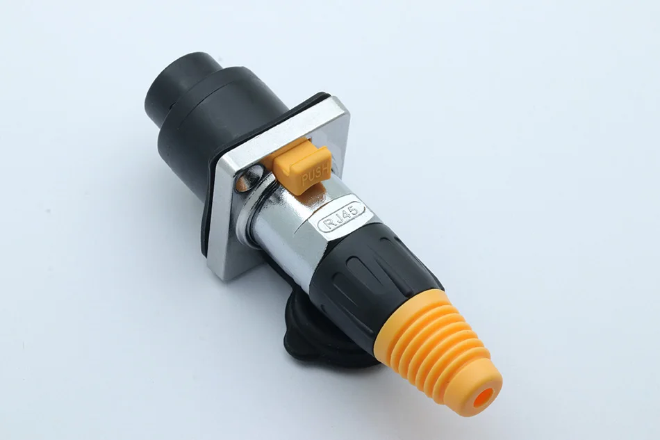 RJ45 разъем винт тип CAT5E водонепроницаемый разъем панель крепление Металл ethernet PCB сетевой разъем