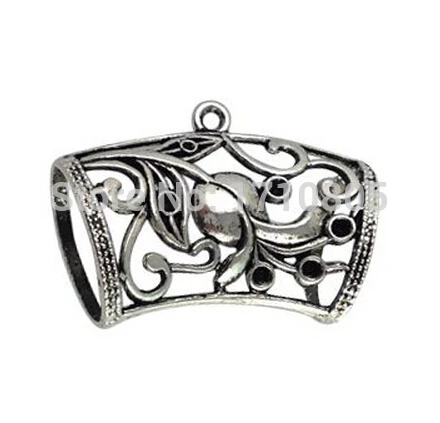 Античный Серебристый шарф в цветочек 20 шт. подвеска и браслет аксессуары модные