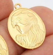 16x21mm mte1197 1pcRaw Brass24k матовое позолоченное мать Мэри(без никеля и свинца). mte1197. mte1183 mte1209. mte1213. MTE1191.MTE1214 - Цвет: 16x21mm mte1197