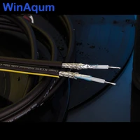 winaqum double row silver plated copper wire coaxial audio cable for diy rca wire bass line 75 5 audio video cables wa s201