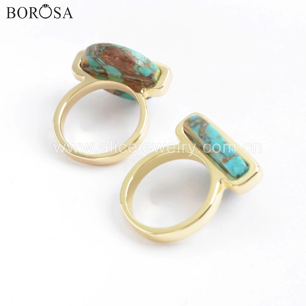 BOROSA ювелирные изделия 5/10 шт Новый золотой ободок круглой формы Медь натуральная