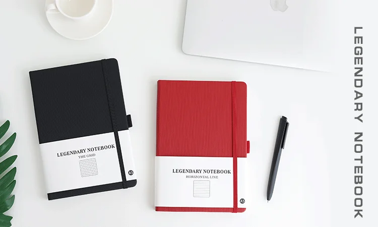 Квадратная твердая обложка A5 сетка эластичная лента Bujo Bullet notebook Journal