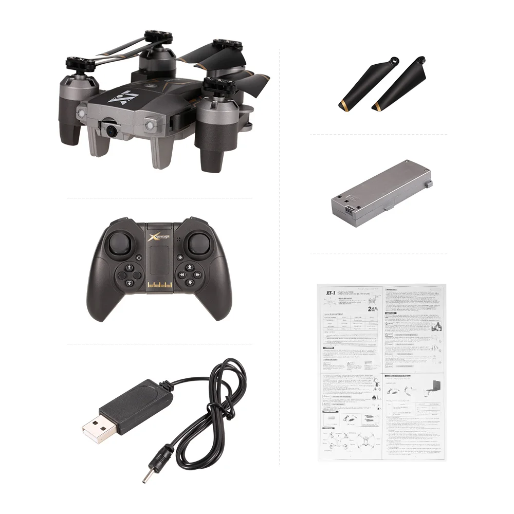 Attop X Pack 8 2.0MP камера RC Дрон Квадрокоптер Wifi FPV складной мини оптический поток