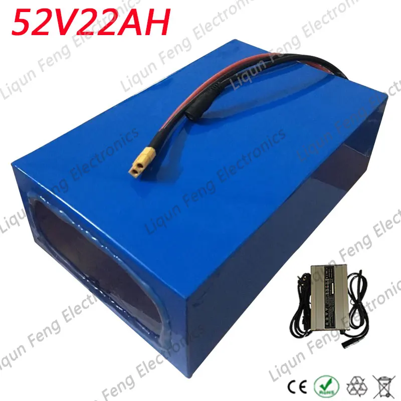 Литиевая батарея для электрического велосипеда 51 8 в 2000 Вт 52 22 А с зарядным