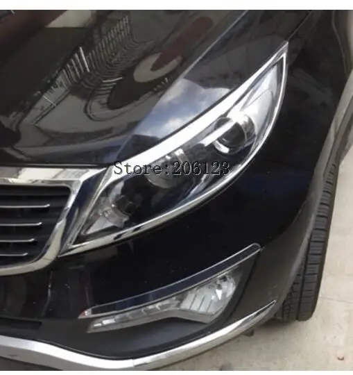 Для Kia Sportage 2011 2012 2013 ABS Хром Передний Задний задний светильник рамка Крышка отделка Аксессуары