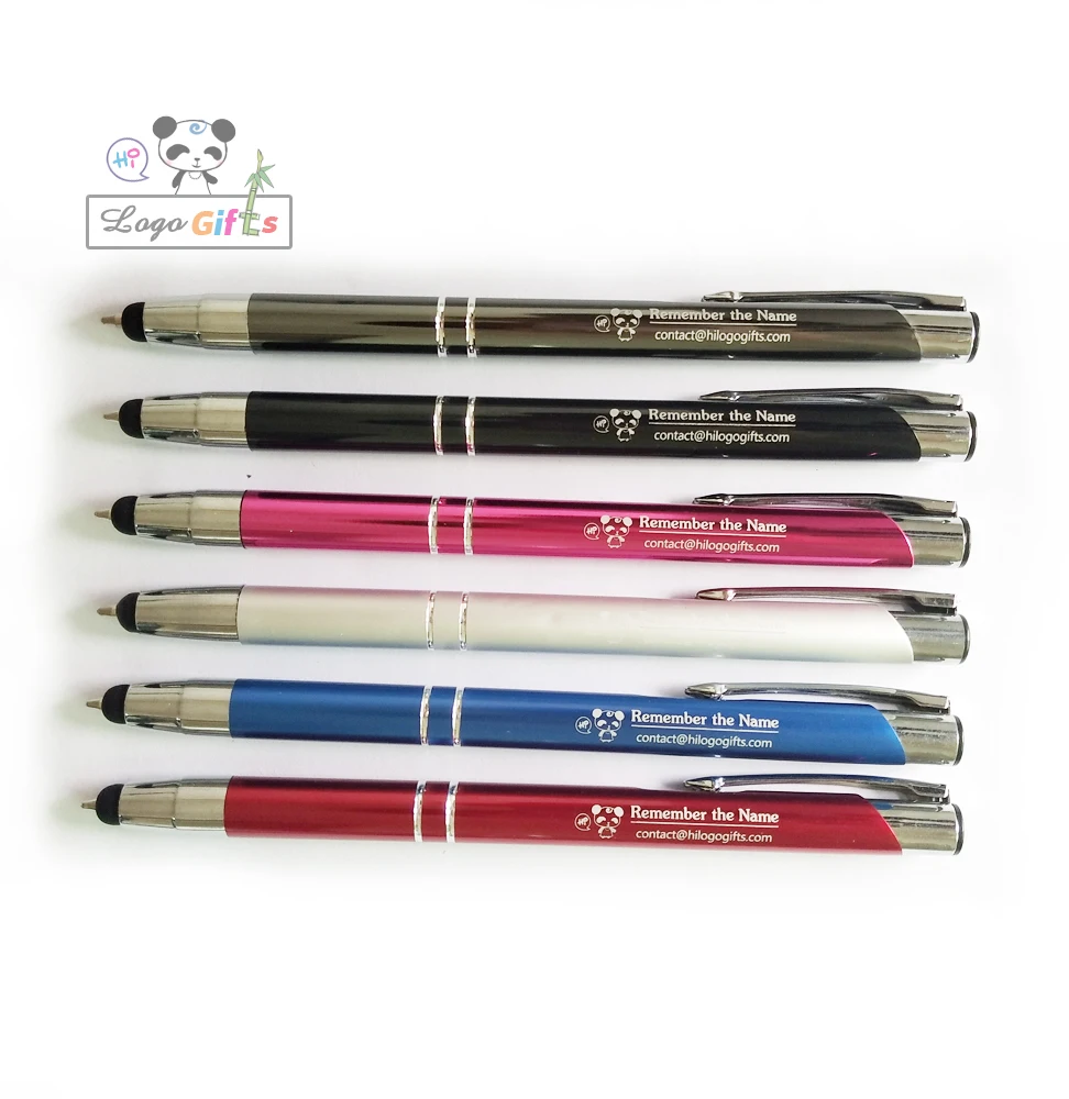 Топ stylus карандаши хороший экран сенсорный логотип шариковая ручка personalzied ручка с вашим логотипом/бренда/текст/электронной почте лазер для продвигает