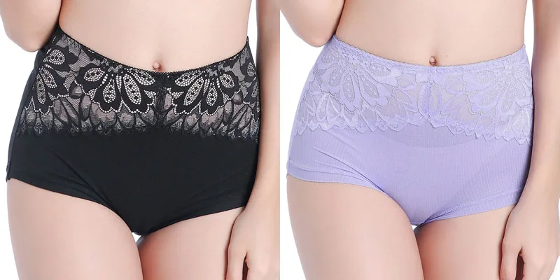 Queenral для женщин; большие размеры трусики Высокая Талия L, XL, XXL, XXXL хлопок бесшовные трусики для Для женщин черный белый белье трусы женские стринги трусы трусикибесшовные трусыженские трусытрусики женскиетрусы