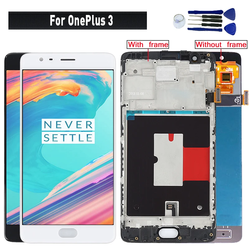 Дисплей для OnePlus 3 A3000 Замена ЖК-экрана A3003 модуль экрана дисплея lcd | Мобильные