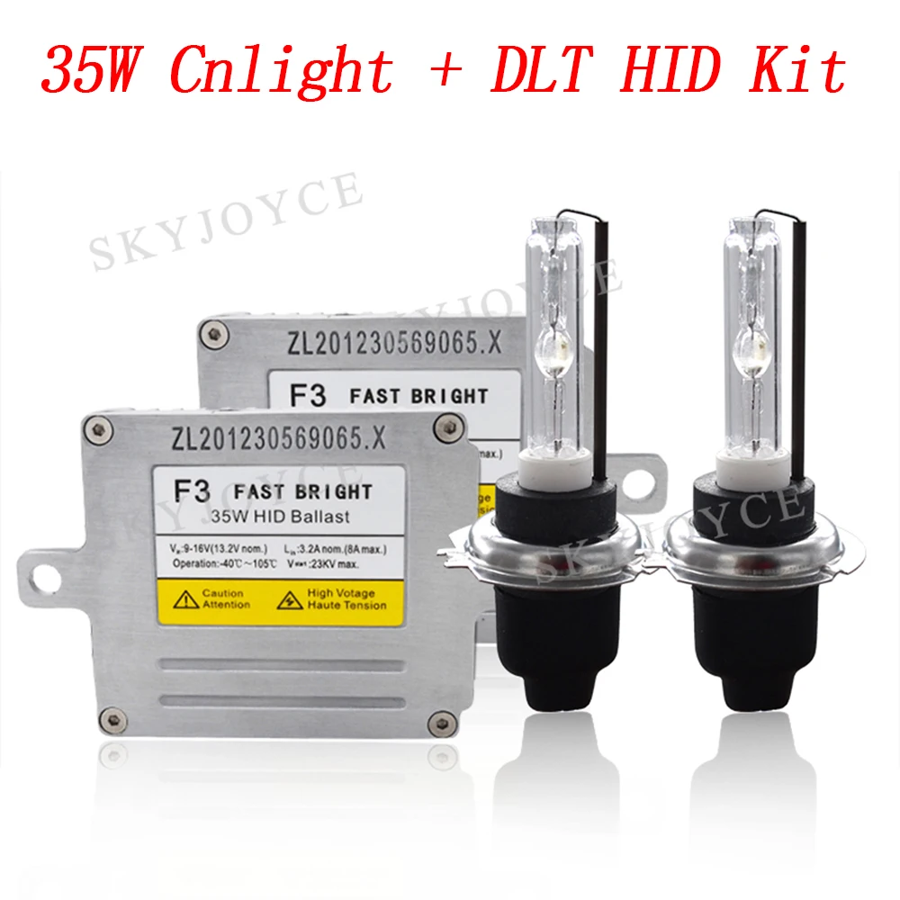 35 Вт Cnlight 4300K 5000K 6000K H1 H7 H11 9005 D2H Быстрый яркий HID комплект быстрого запуска DLT F3