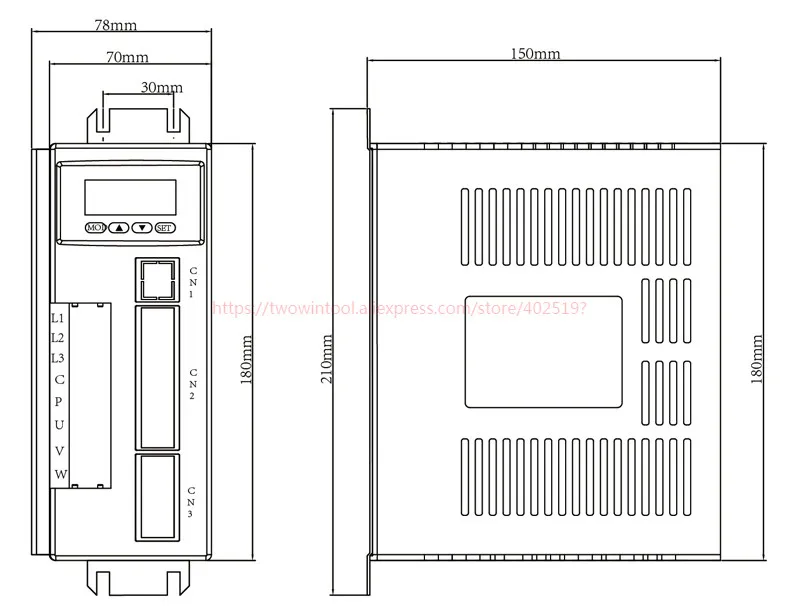 0.4KW 220 V AC сервомотор 400 W 1.27N.M. 3000 об/мин 80ST-M01330 Single-фаза привода переменного тока постоянный магнит Согласующий драйвер