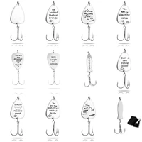 personalized fish hook jewelry you are the greatest catch of my life fishing lure stainless steel husband father friends gifts