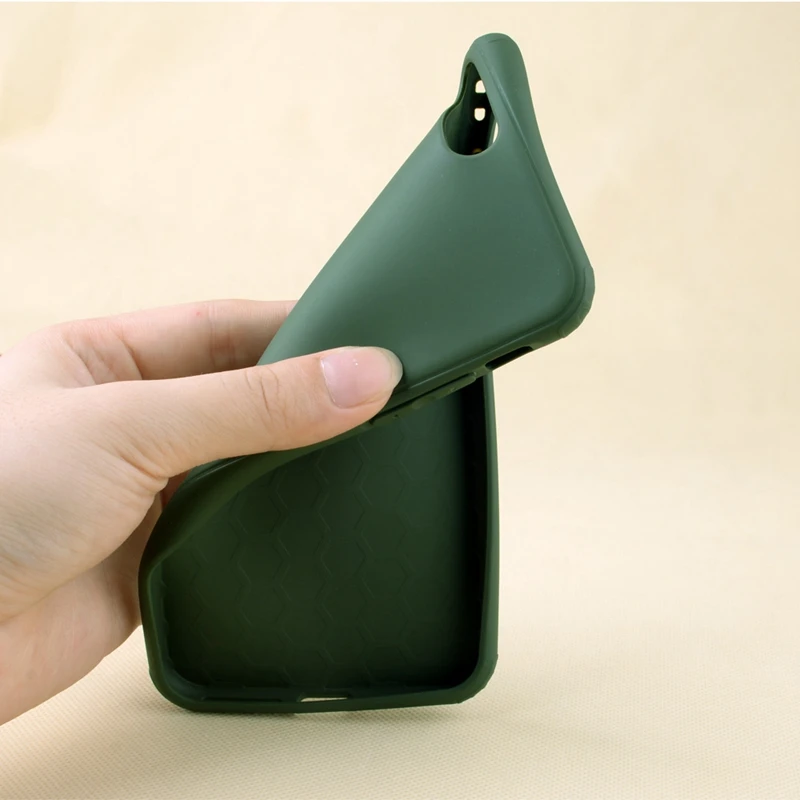 Coque для iPhone 7 Plus чехол 360 сплошной цвет силиконовый телефона iPhone7 6 S 8 X 10 Чехол