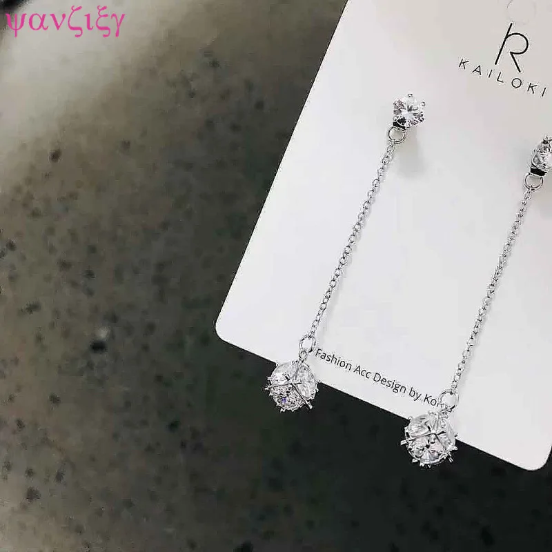 Женские длинные серьги с кисточками YANZIXG модные серьги-капли в Корейском стиле |