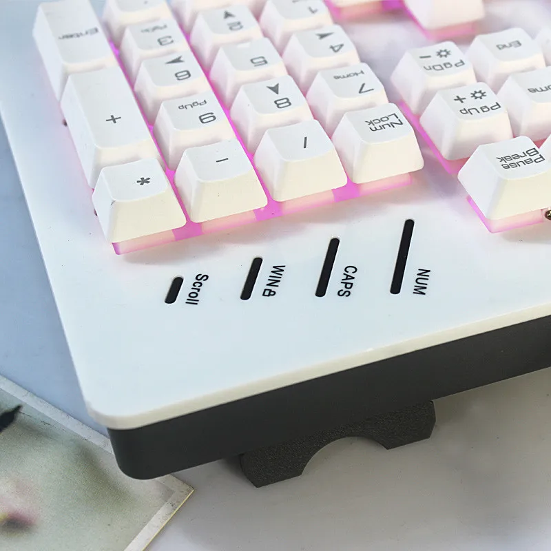 ZERODATE X12 3 цвета светящийся светодиодный USB Проводная игровая клавиатура с подсветкой Эргономичный дизайн APR25