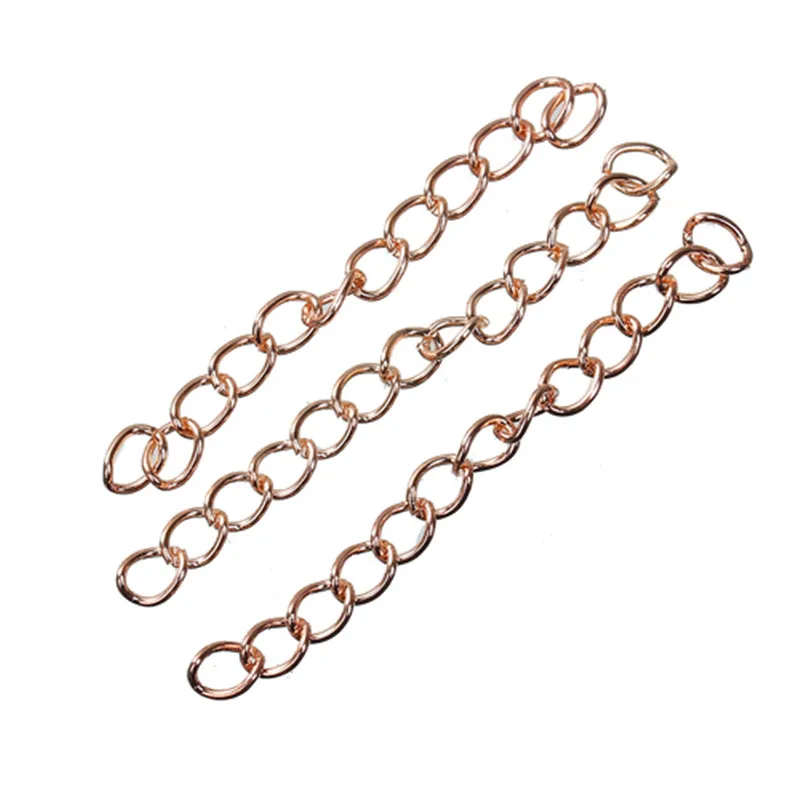 DoreenBeads сплав на железной основе расширитель цепи для ювелирных изделий ожерелье браслет розовое золото цепочки DIY Результаты 5 см(") длинные, 20 шт