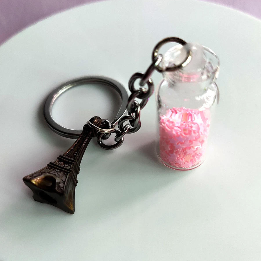 Модная 12 видов цветов бутылка для дрифта брелок влюбленных пар подарок девушек