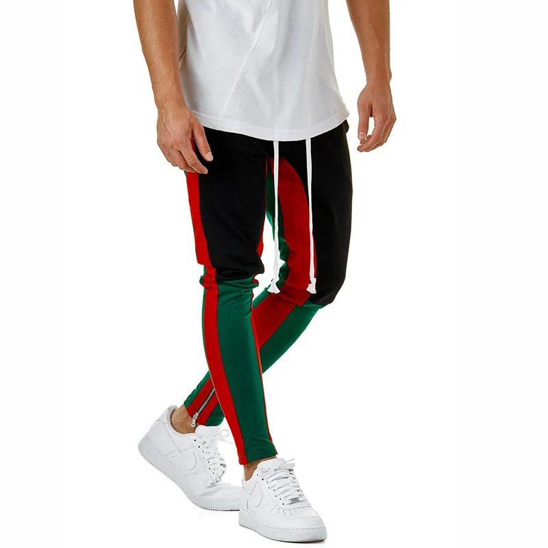Для мужчин хип хоп Тощий сращены Street Wear лодыжки брюки упругие талии шнурок