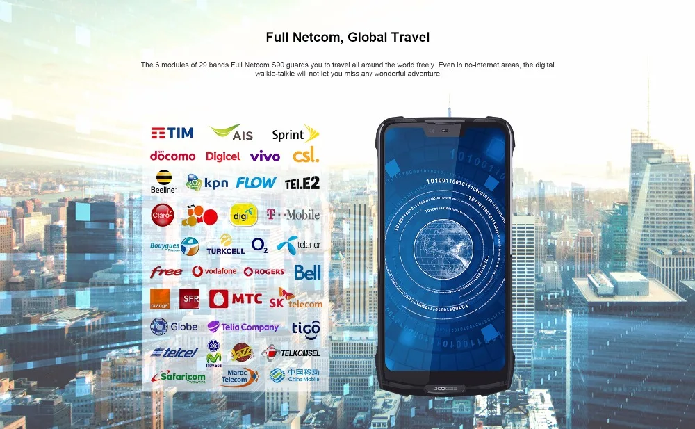 IP68/IP69K DOOGEE S90 модульный прочный мобильный телефон 6,18 ''FHD+ встроенный дисплей Helio P60 Octa Core 6GB 128GB Android 8,1 16M Cam