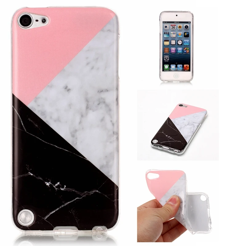 2017 Модный мягкий чехол из ТПУ с изображением мрамора и камня для Ipod Touch 5/6