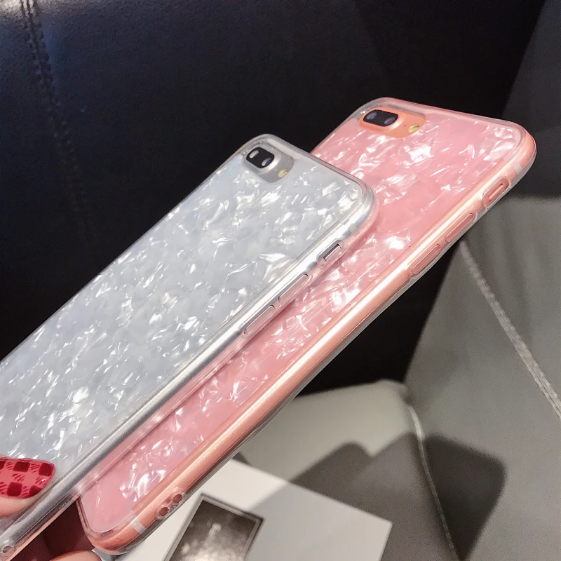 Розовый Блестящий морской чехол для телефона iphone XS Max XR 6 s Plus силиконовый 8 8plus 7 10