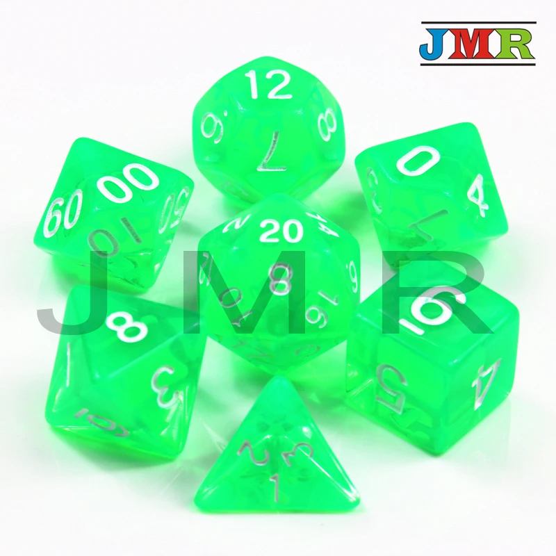 Фирменная Новинка 7pc-Die комплект яркой расцветке эффект покер D& d D4, d6, d8, d10, d12, d20 многогранные кубики, для ролевой игры Dnd Настольная игра, в качестве подарка