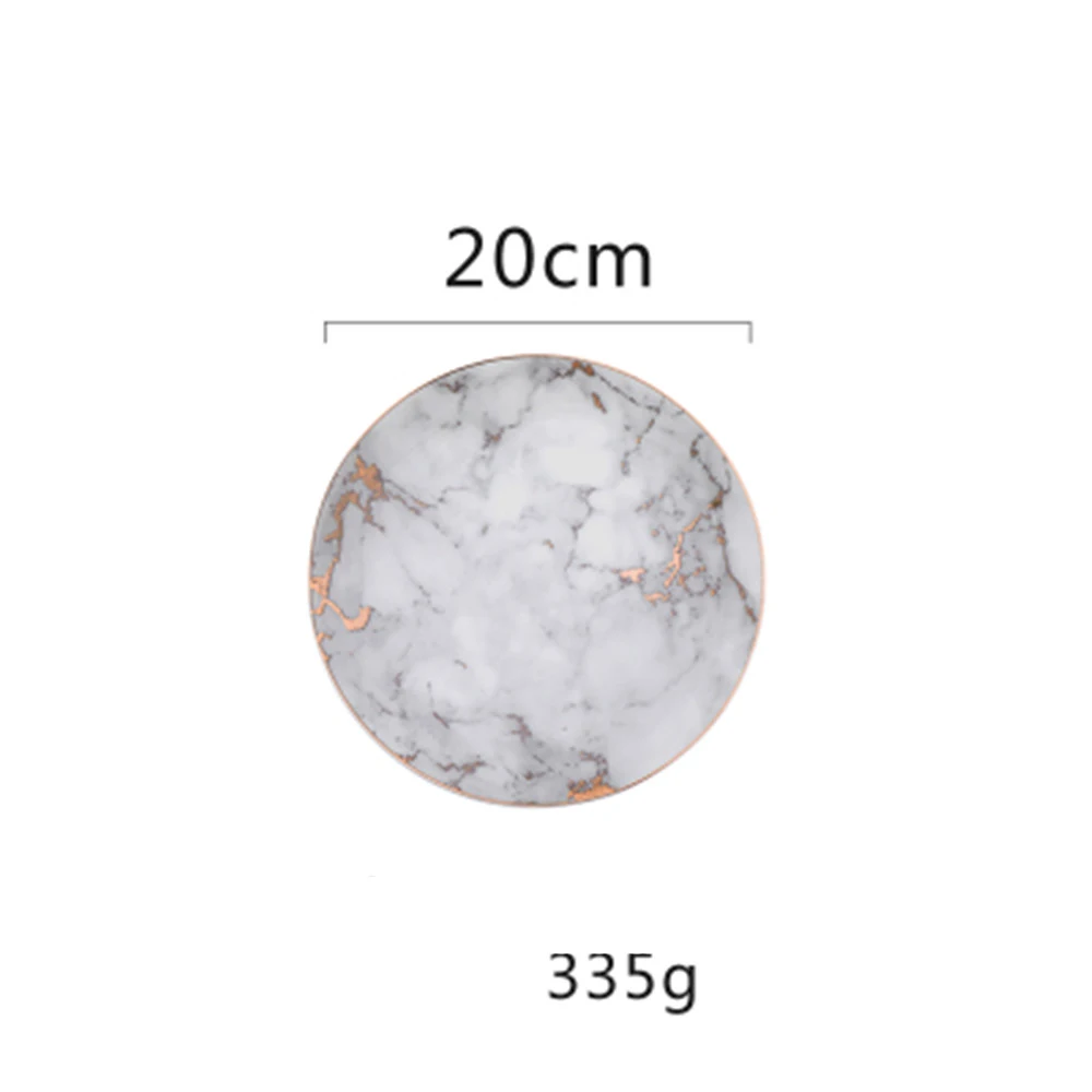 Light Grey M Скандинавские мраморные керамические лотки для хранения нордические Украшения Ожерелье Органайзер тарелка домашний стол десерт закуски стейк блюдо - Цвет: Light Grey M