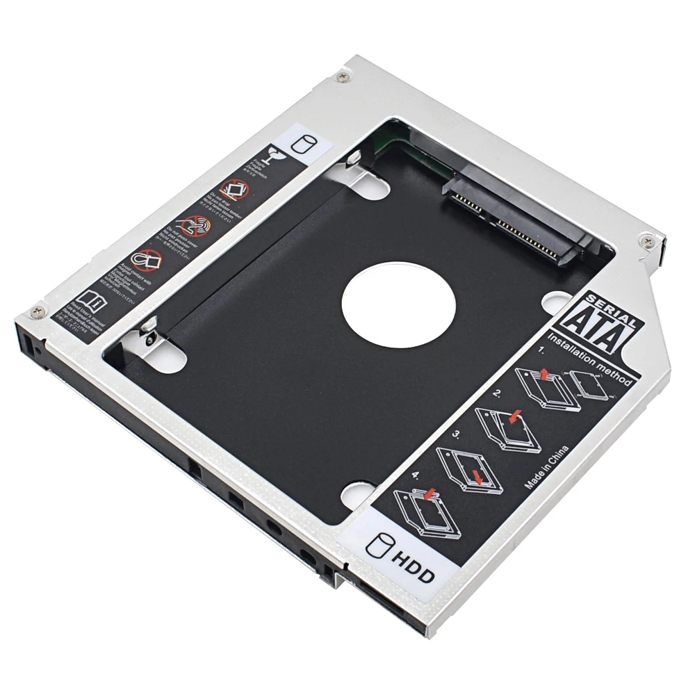Алюминиевый корпус для дополнительного жесткого диска 12 7 мм SATA 3 0 двойной
